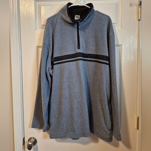 Men's Quarter-Zip Pullover with Black Stripes